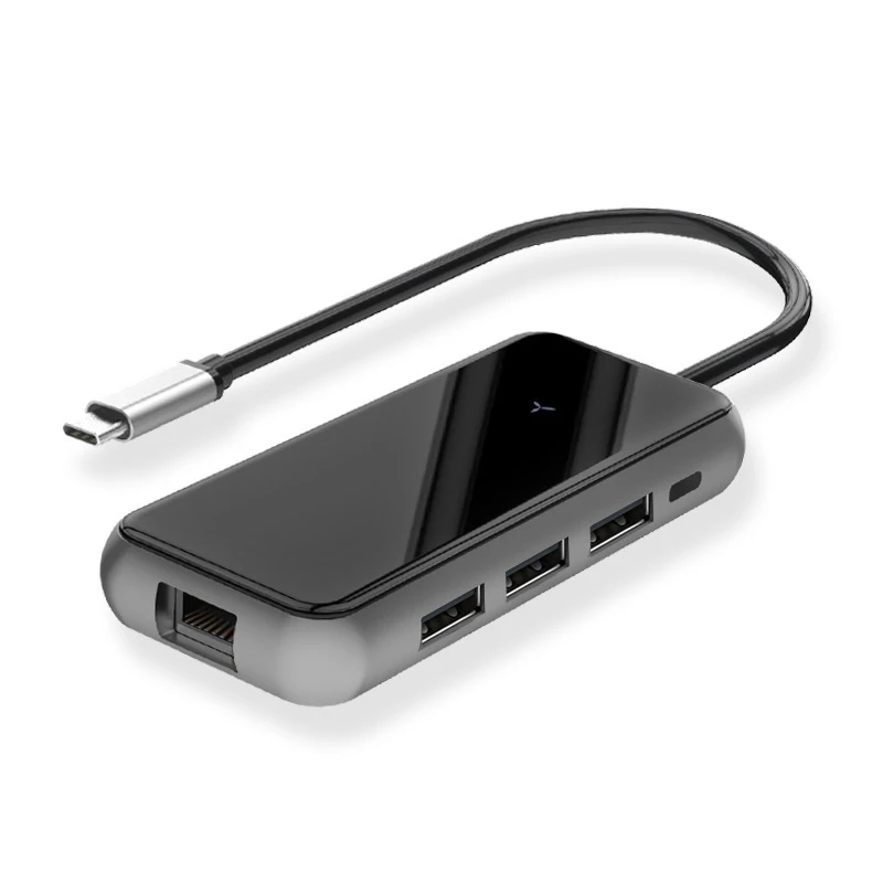 USB C док-станция для ноутбука USB 3,0 HDMI RJ45 PD SD/TF USB концентратор для ноутбука Macbook Pro hp DELL поверхность lenovo samsung док-станция