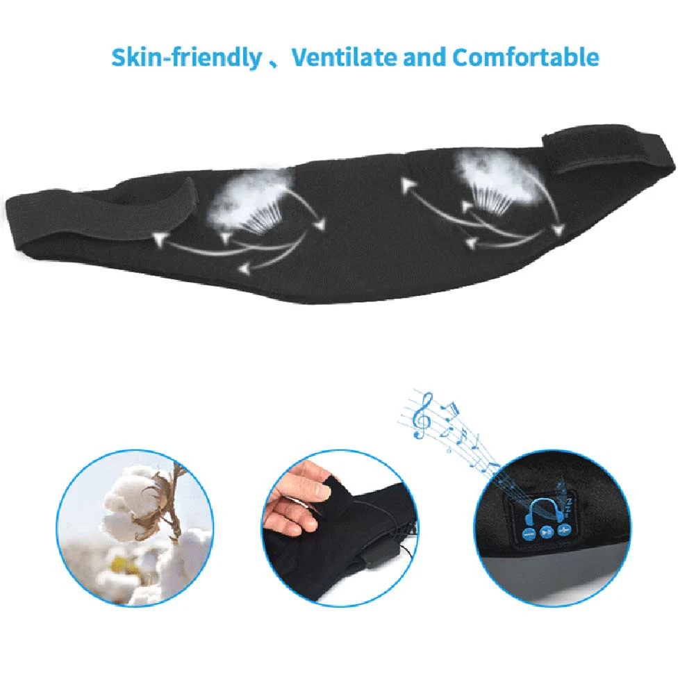 Беспроводные наушники bluetooth маска для сна уличная звонков музыкальная гарнитура