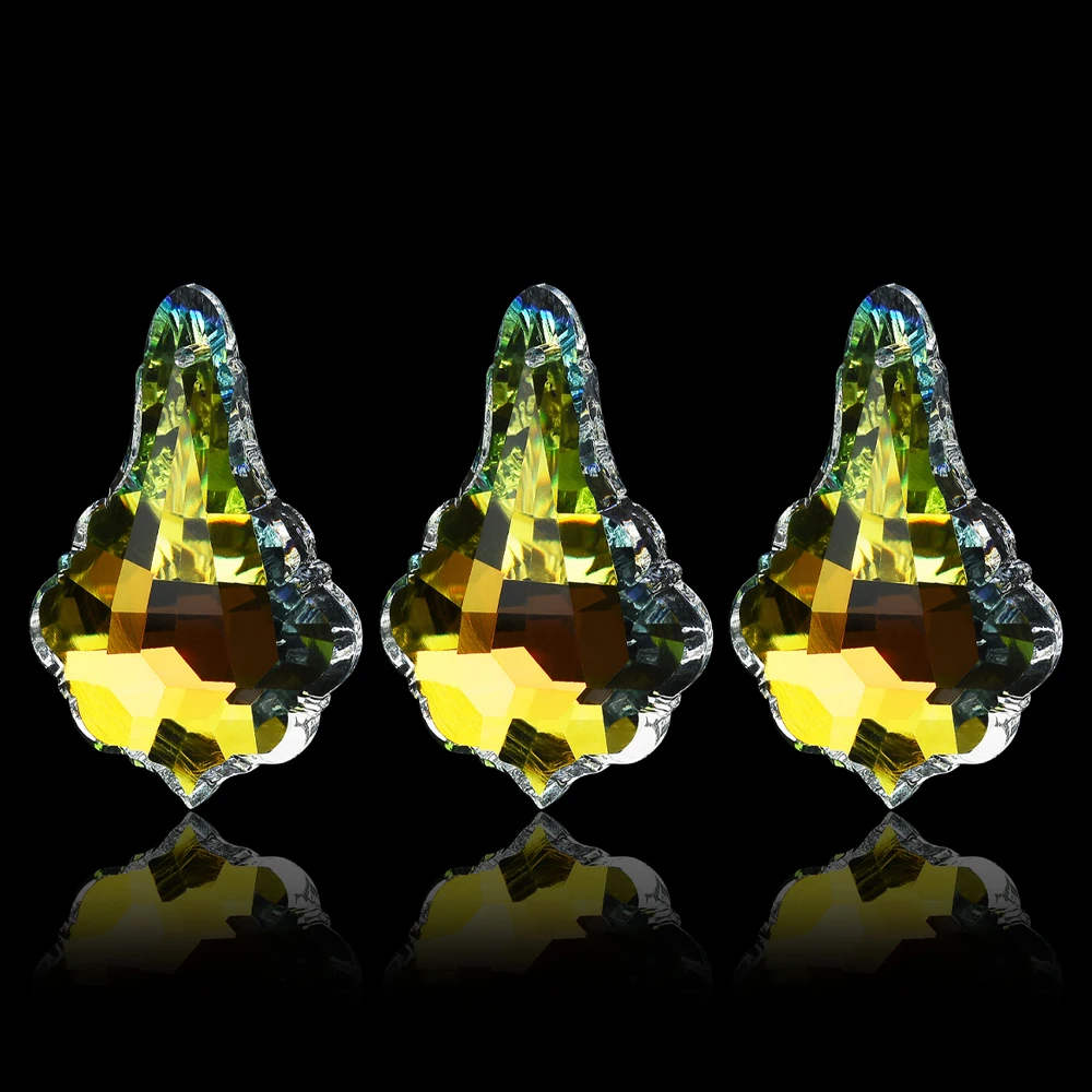 

Lovers New Pendant High Quality Pendant Glass Rainbow Color Faceted Crystal Making DIY Necklace Pendant Jewelry Gift 2pcs/lot