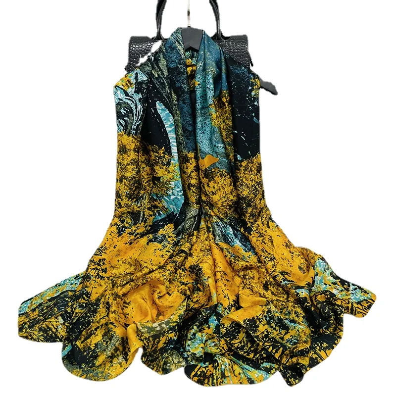 

Spring and Autumn New Fashion Printed Scarves Women Beach Hijab Shawls Wraps Long Thin Air Condition Scarves Outdoor