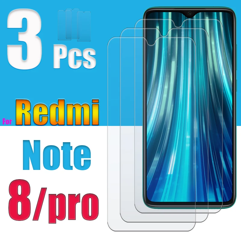 

3PCS Tempered Glass For Xiaomi Redmi Note 8 Pro Glass Screen Protector Film Redmy 8 note 8 7 pro Protective Glass redmiy 8 Glass