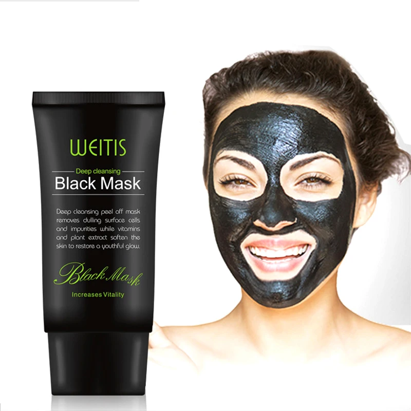 

50ml Bamboo Charcoal New Suction Face Deep Cleansing Black Mud Mask Blackhead Remover Peel-Off Mask Easy to Pull Out Blackheads