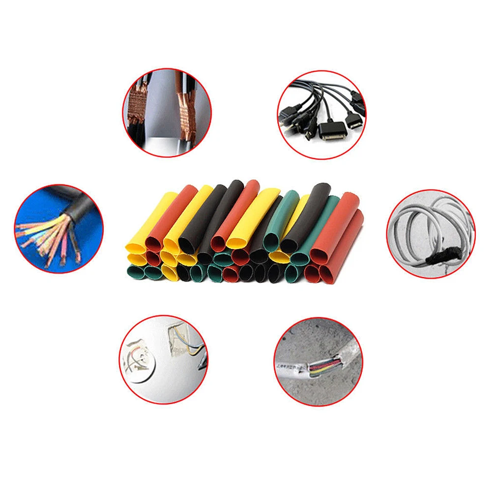 

530 Pcs Tube Electrical Cable Heat Shrink Sleeve Assorted Kit Car Wire