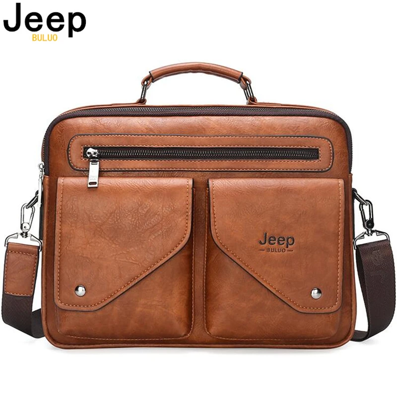 Сумка мессенджер JEEP BULUO Мужская для ноутбука брендовая кросс боди работы и