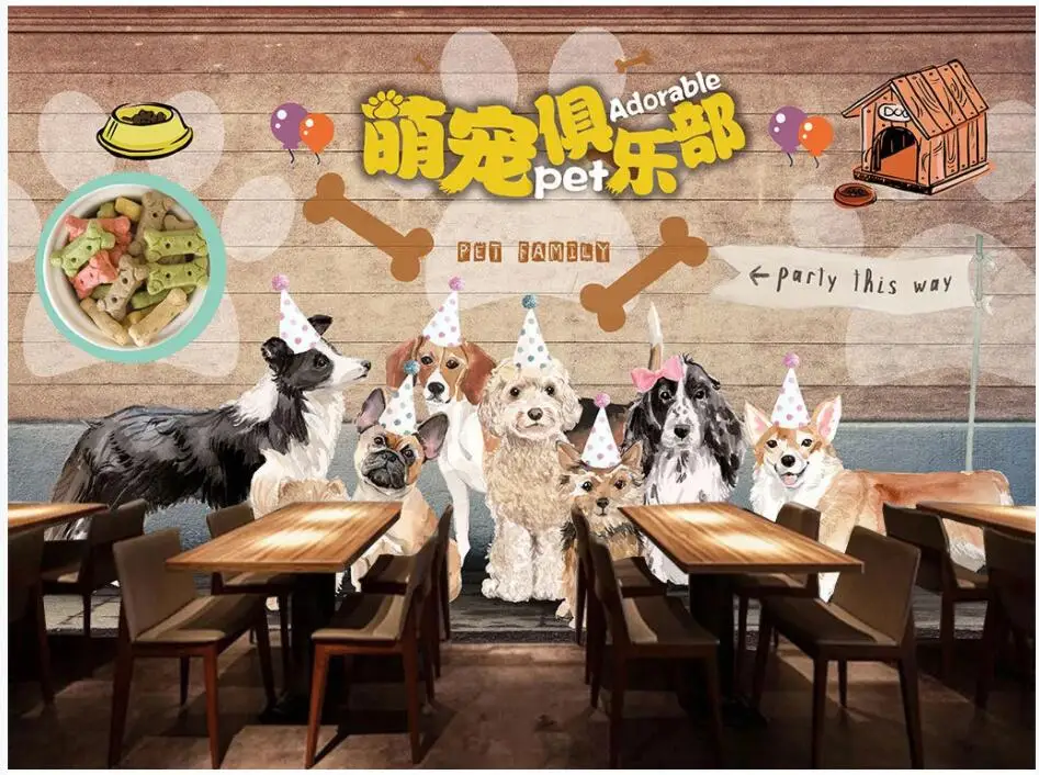 3D-обои WDBH на заказ фотография Мультяшные настенные 3d обои для гостиной с