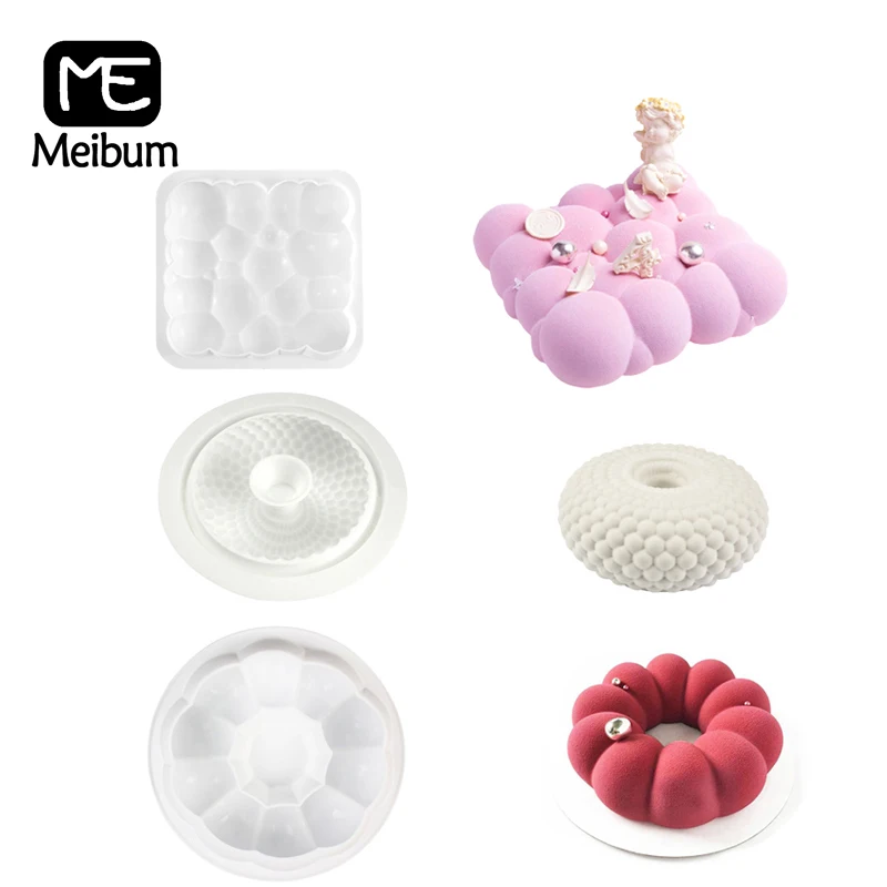

Meibum 29 Style Silicone Cake Molds Kitchen Bakeware Set Non-Stick Dessert Mousse Baking Moulds 3D Pastry Decorating Tools