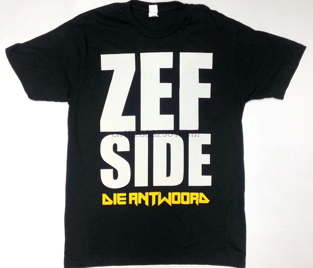 Harajuku Новинка 2019 Zef Side DIE ANTWOORD DOLLAR знак татуировки черная футболка 100% хипстерские
