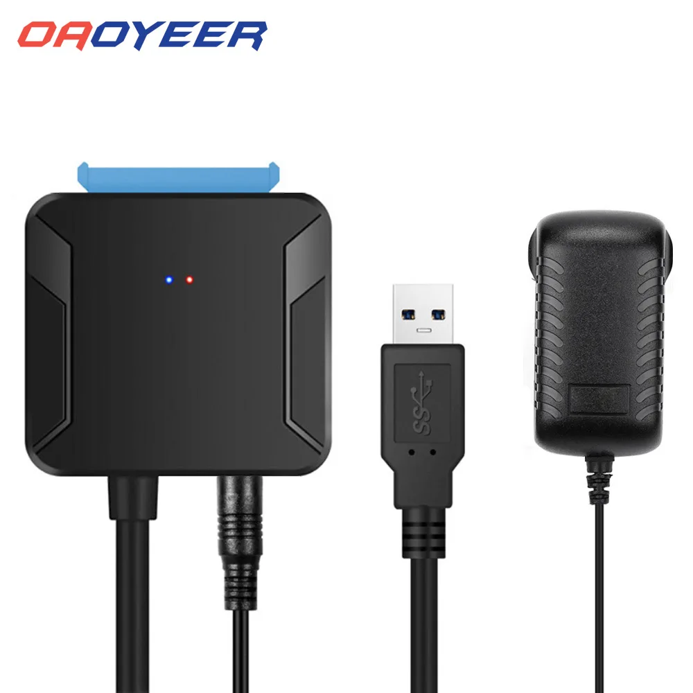 Oaoyeer 0 4 м USB 3 SATA кабели конвертер Мужской до 2 5/3 5 дюймов HDD/SSD накопитель провод