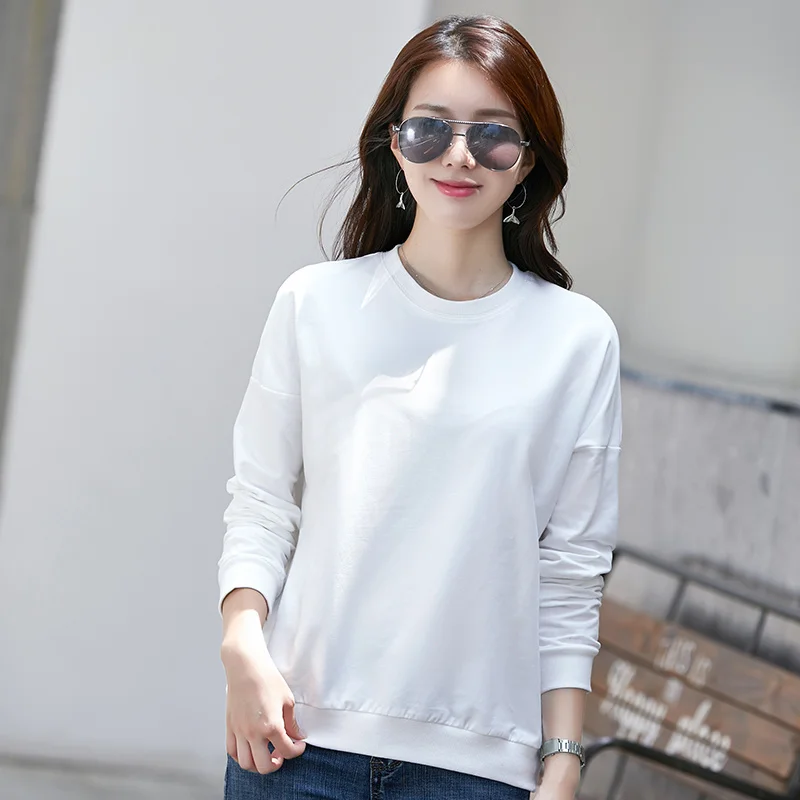 

Женский базовый пуловер с круглым вырезом и длинным рукавом, Осень-зима 2021