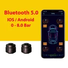 Автомобильный мотоцикл TPMS Android IOS Bluetooth 5,0 8,0 бар автомобильный светодиодный дисплей внешние датчики система мониторинга давления в шинах монитор