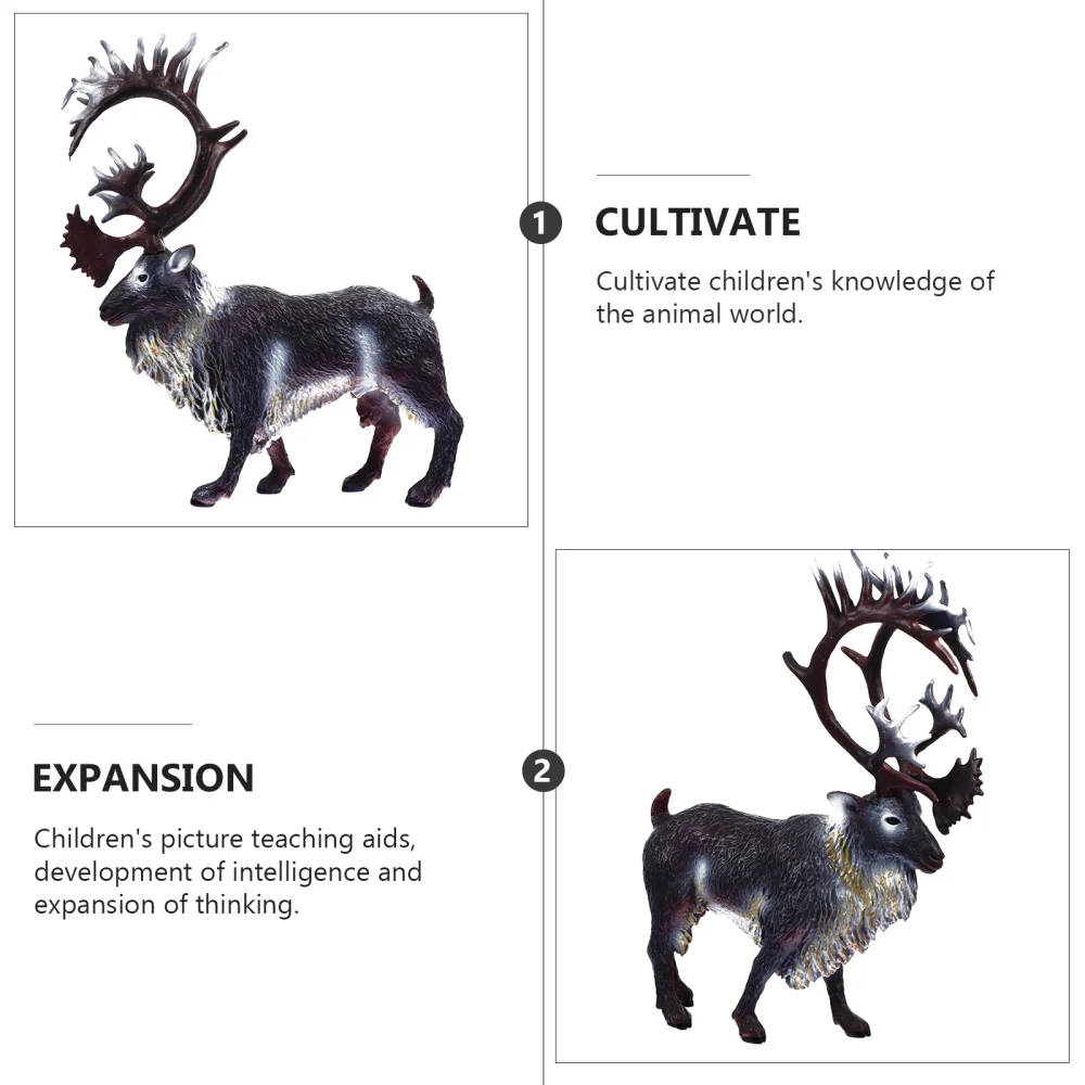 

1pc Simulation Goat Model Goat Toy Desktop Ornament Kids Toy Christmas Gift