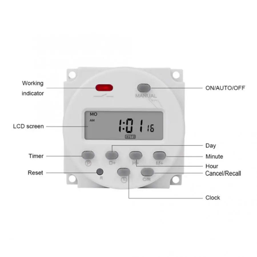 Реле времени малый тип 7 дней программируемый цифровой дисплей таймер
