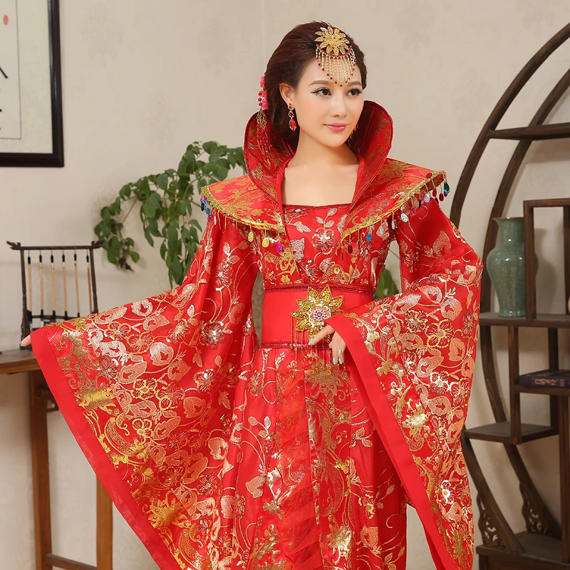 Yang Guifei with the same paragraph Wu Zetian performance clothing red photo costume costumes for singers women |