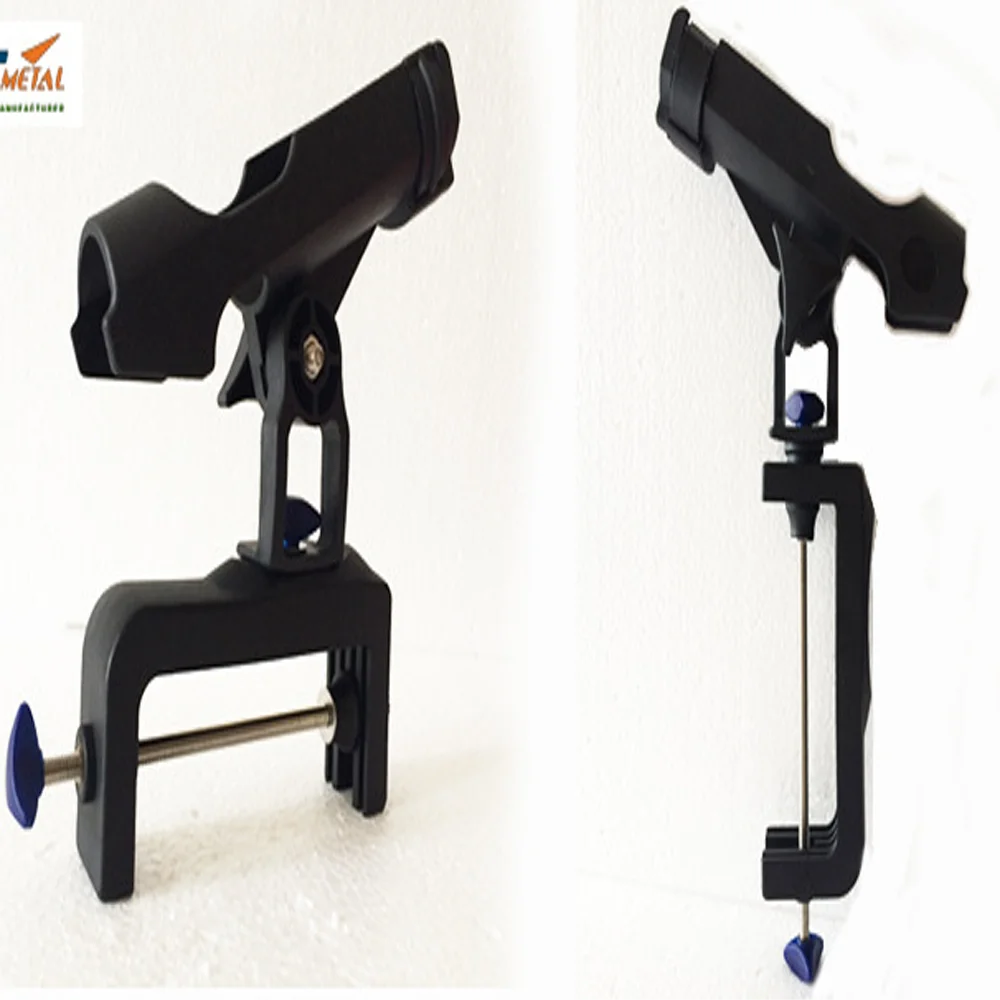 360 Degree Adjustable Fishing Rod Rack Holders Clamp On Removable Kayak Boat Support Pole stand Bracket