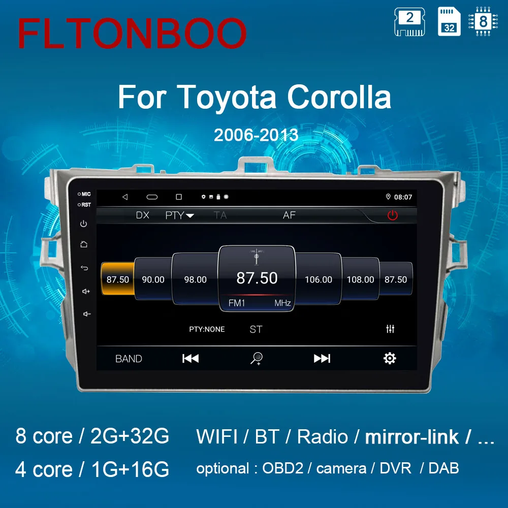 9 &quotAndroid автомобильный радиоприемник мультимедиа GPS навигация для TOYOTA COROLLA WIFI