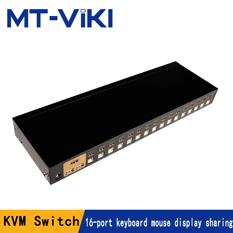 Mt-viki 16 портов Смарт KVM переключатель Авто USB HDMI клавиатура мышь HD1080P ИК пульт