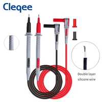 cleqee p1505 1 5m double silicone multimeter probes 4mm banana plug test leads with 2mm copper needle 1000v10a