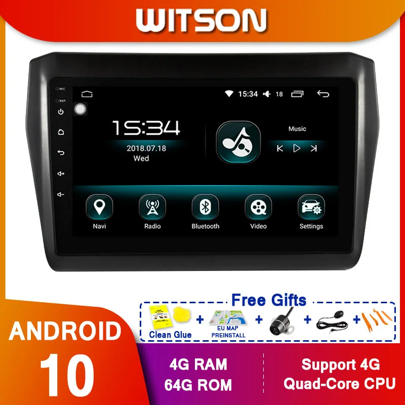 WITSON 9 &quotFULL HD сенсорный экран Android 10 0 Восьмиядерный Автомобильный GPS