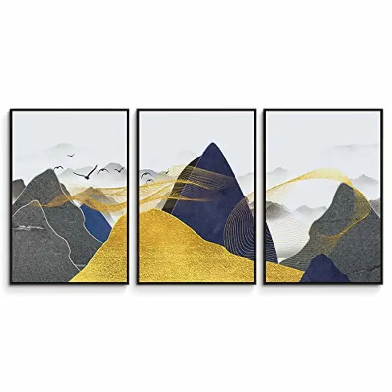 

3 Piece Canvas Wall Art Abstract Mountain Canvas Prints Home Artwork Decoration For Living Room Bedroom