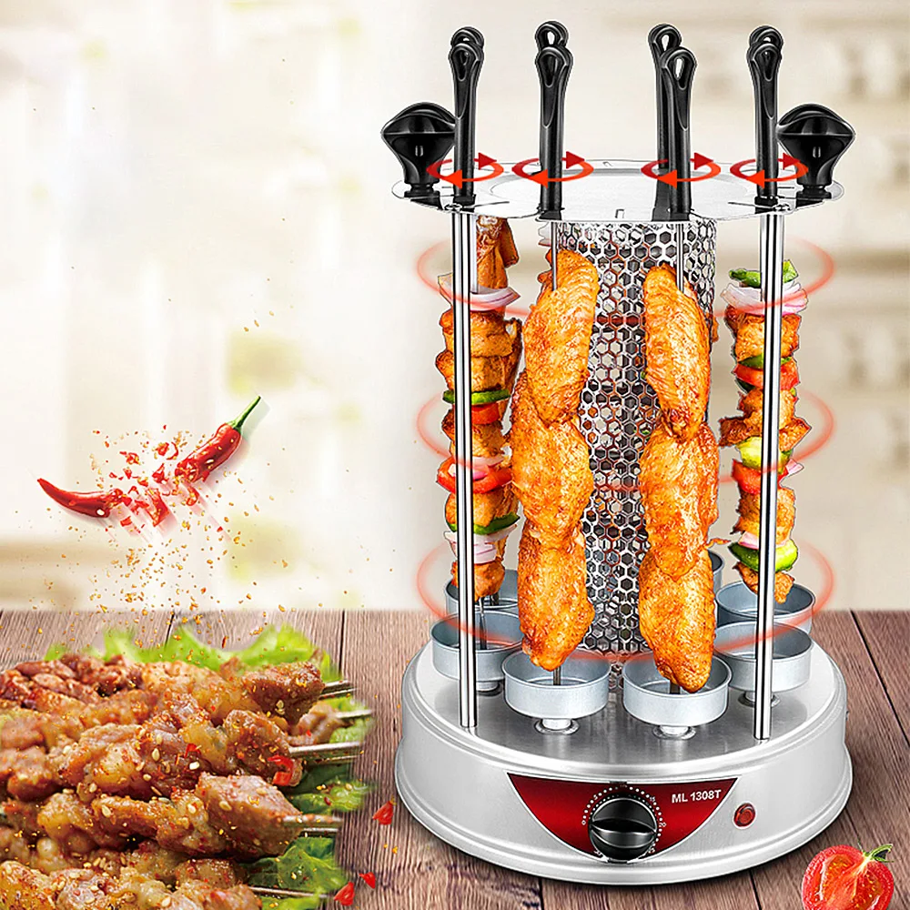 electric smokeless skewers timing barbecue machine ml1310t free global shipping