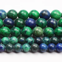natural gemstone beads smooth beads for diy jewelry making bracelet natural phoenix lapis lazuli chrysocolla stone beads