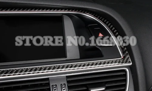 Консоль из углеродного волокна приборная панель литье крышка для Audi A5 S5 2008-2016 2 шт.