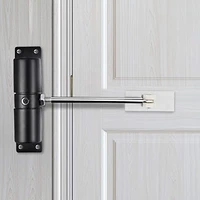 door closer household black belt wheel adjustable automatic door closing light zinc alloy spring door closer