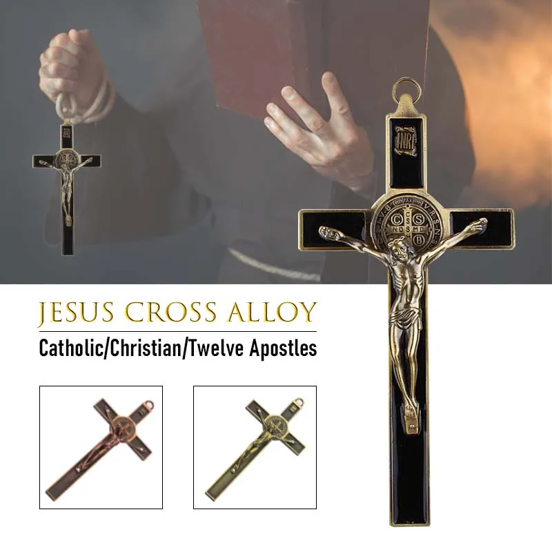 

Cross Wall Crucifix Antique Church Relics Figurines Crucifix Jesus Christ On The Stand Home Chapel Decoration Wall For Car