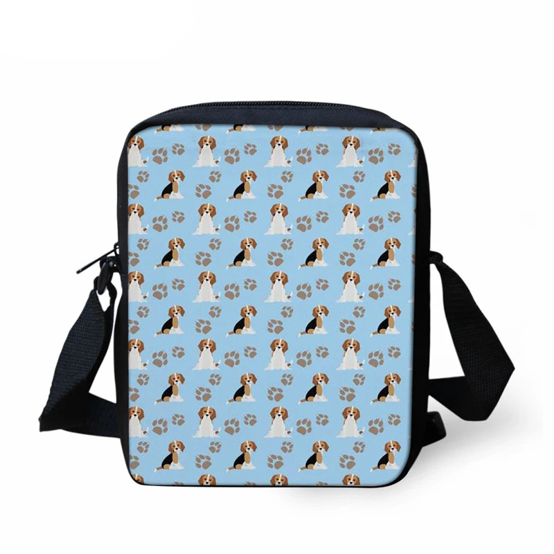 

Casual Women's Small Messenger Bags Cute Beagle Dog Printing Mini Book Bags for Teen Girls Daily Crossbody Bag