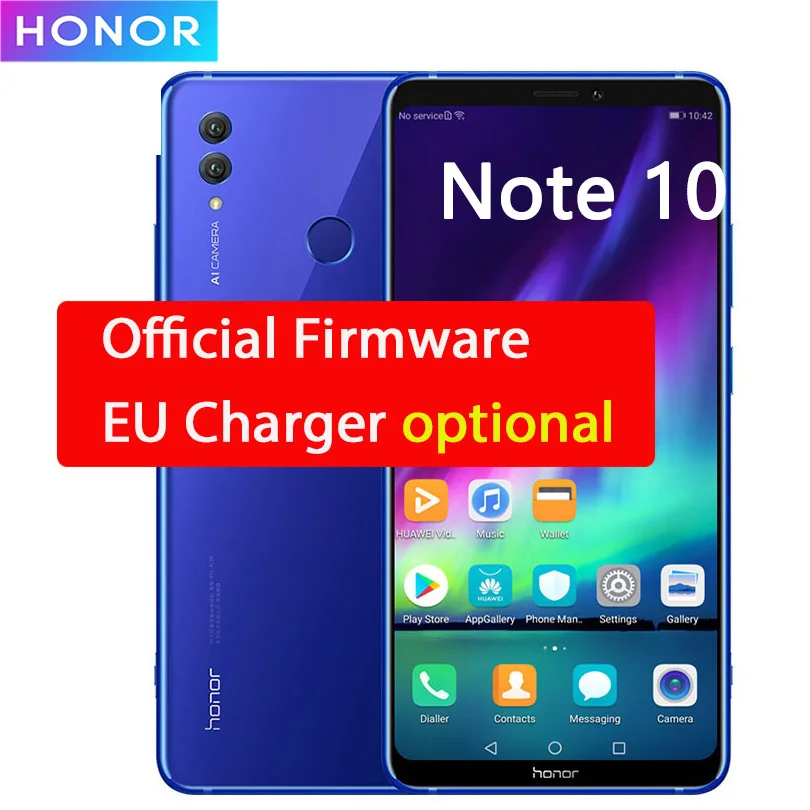 Honor Note 10, 4G LTE мобильный телефон Kirin 970, Android 8,1, 6,9 дюймов, 2220X1080, 6 ГБ ОЗУ, 64 Гб ПЗУ, МП, NFC, отпечаток пальца