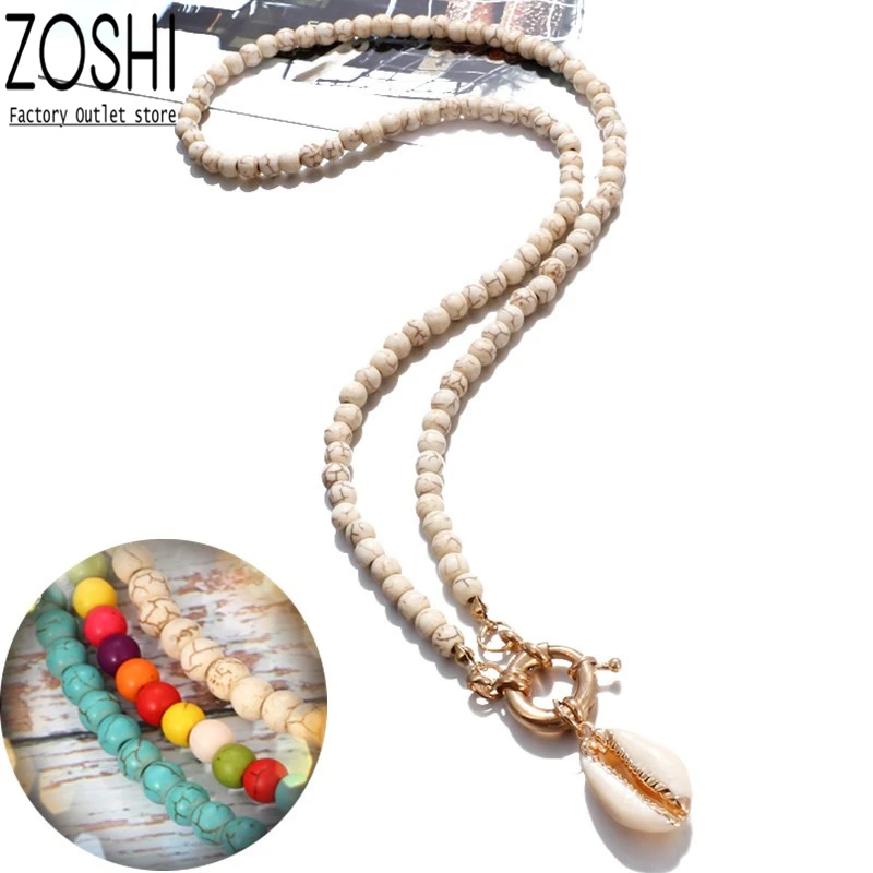 Ожерелье ZOSHI ручной работы в Непале красочные бусины из натурального камня
