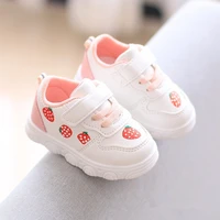 spring autumn new baby casual shoes pu leather fashion sneakers for toddler boys girls strawberry pineapple pattern