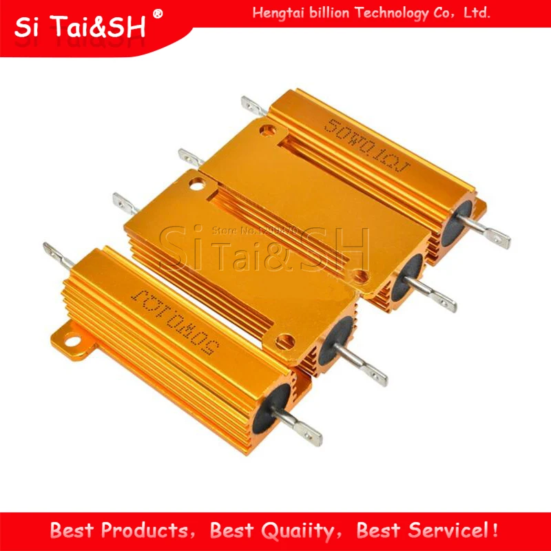 50 Вт Алюминий Мощность металлический корпус чехол с проволочной обмоткой