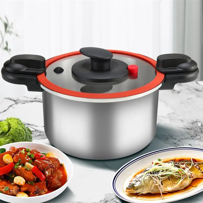 

1pc 24cm Household Soup Pot Large Capacity Stew Pot Micro Pressure Cooker for Kitchen Restaurants Home