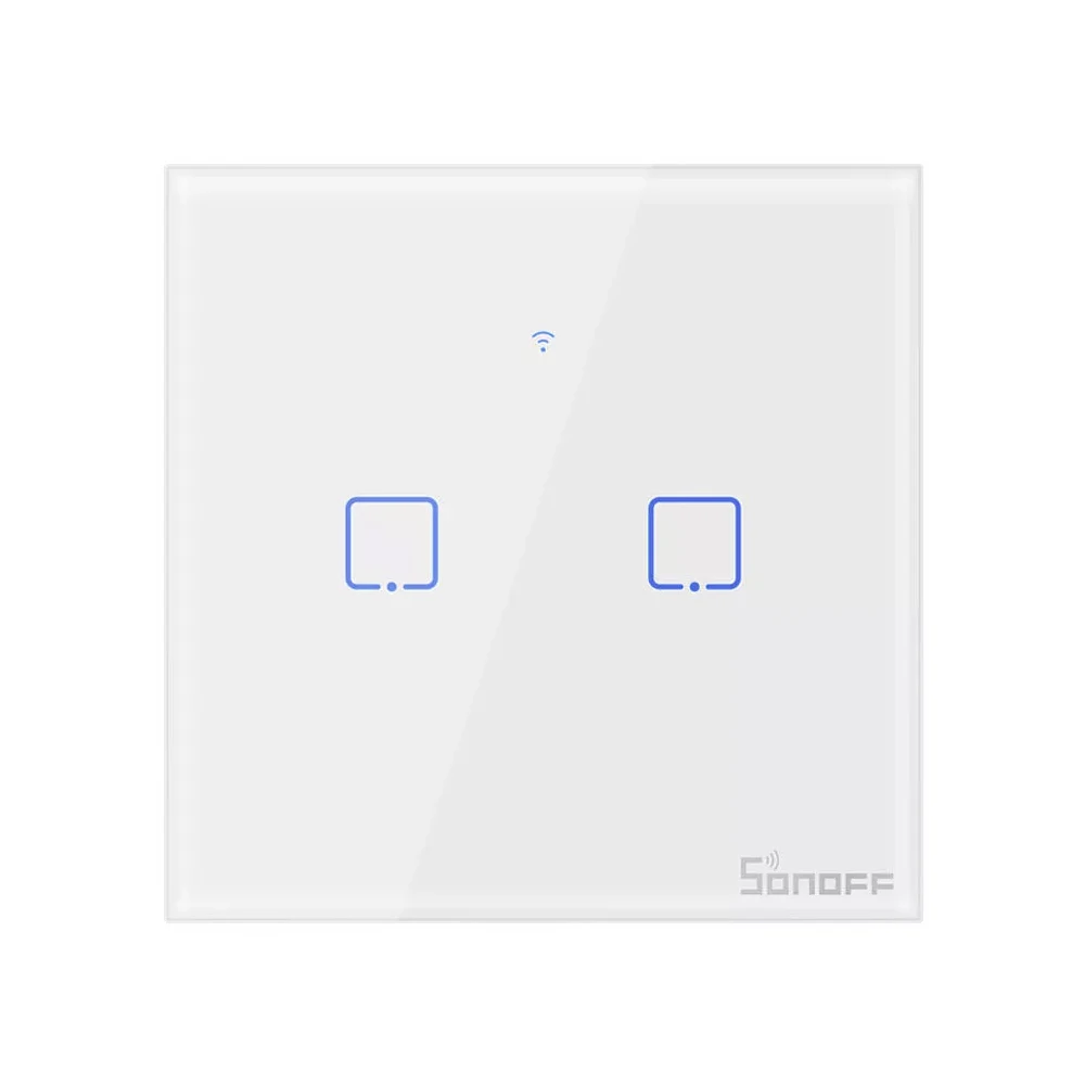 SONOFF WI-FI настенный выключатель 1/2/3 интеллигентая(ый) переключатель TX серия РЧ пульт дистанционного управления, настольная лампа, светодиодная лампа светильник переключатель умный дом Настенные переключатели
