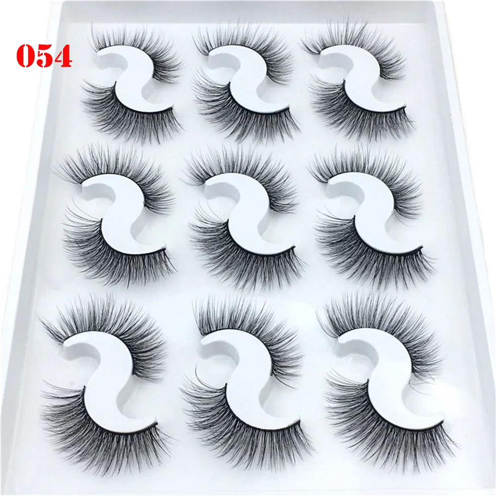 Новинка 9 пар норковые накладные ресницы 6D мягкие натуральные Толстые Накладные