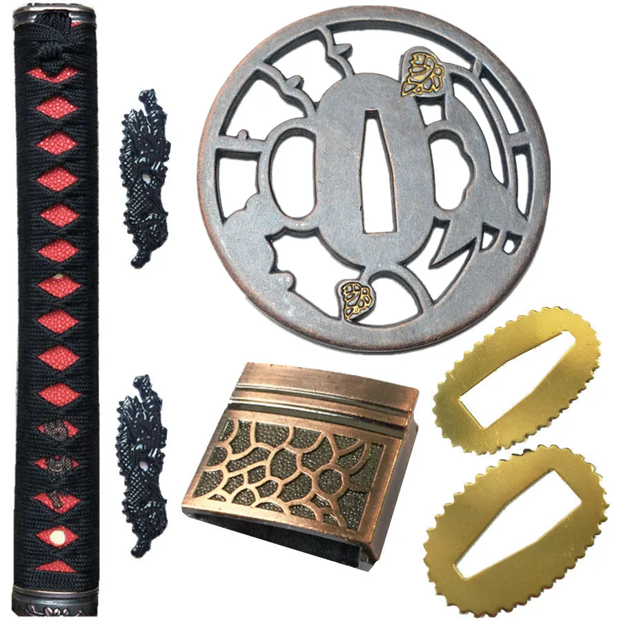 Набор защитных накладок из сплава с ручкой меча для катаны вакидзаси Танто Цуба +