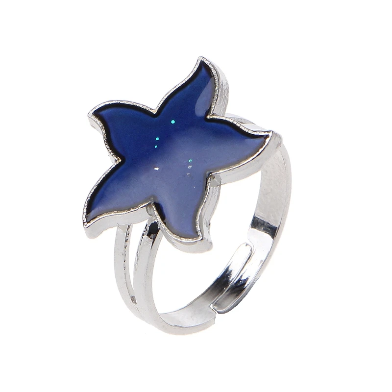 Кольцо с рисунком морской звезды и звезды|Кольца| |