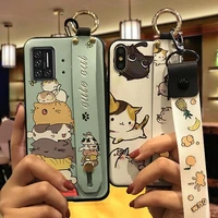 Anti-knock Back Cover Phone Case For UMIDIGI Bison 2021 Phone Holder Wristband Kickstand Shockproof