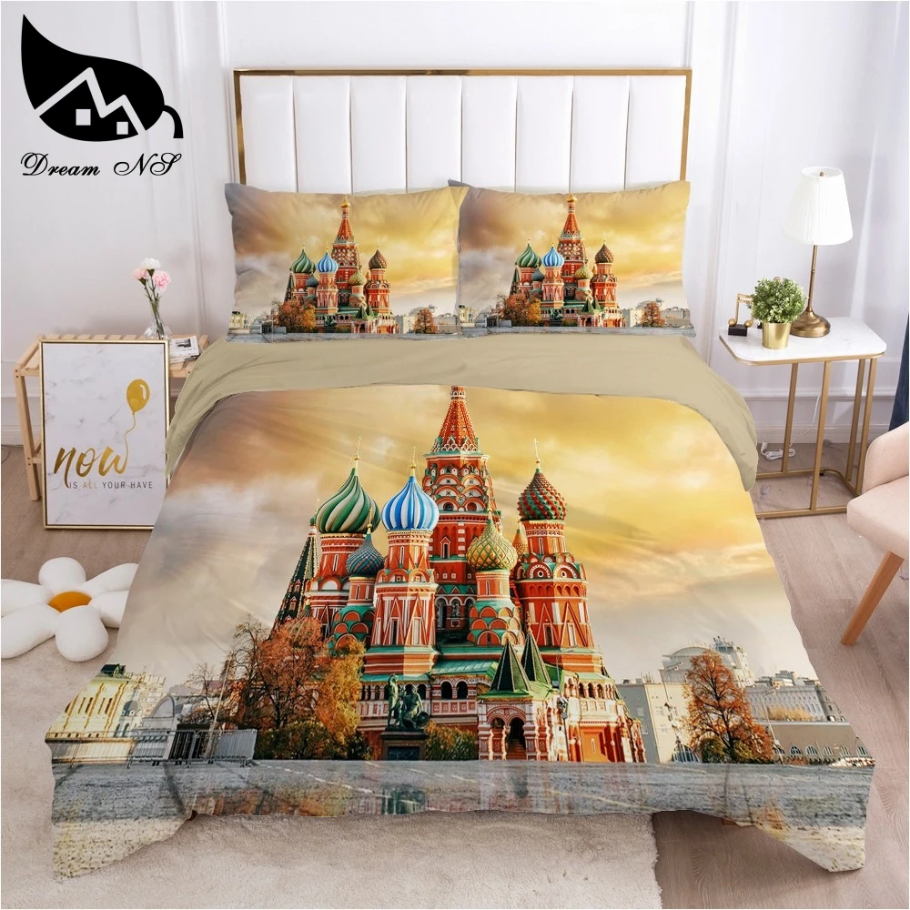 Dream NS Russian European city landscape Bedding set Bedding Home Textiles Set Paris Tower duvet cover set juego de cama