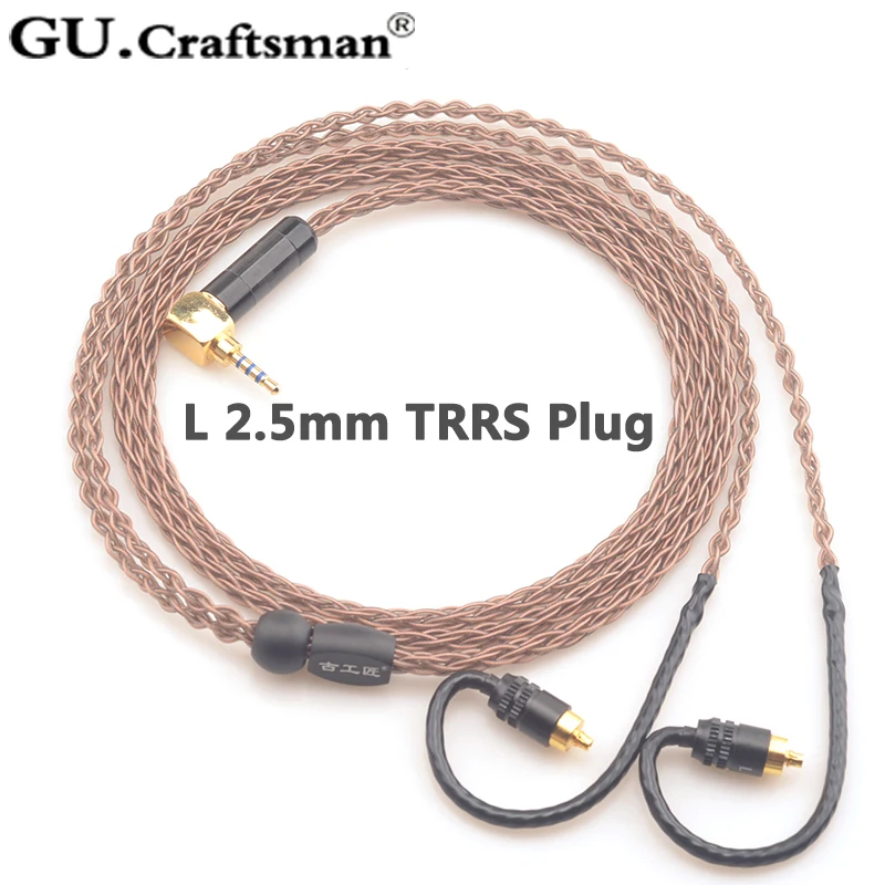 GUcraftsman 8-ядерный OCC медной проволоки для SONY IER-M7 IER-M9 IER-Z1R наушники 2,5 мм 4,4 сбалансированный обновления кабель