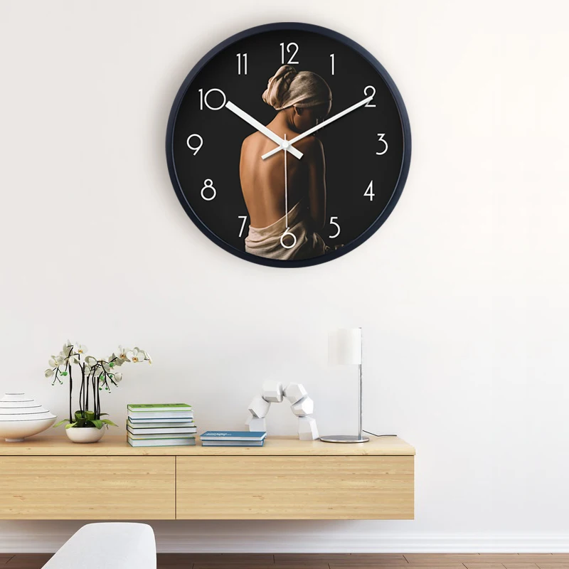 Beauty Salon Wall Clock Metal Clocks Home Decor Creative Health Preserving Individual Modern Silent CC50WC | Дом и сад