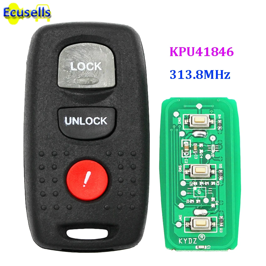 2 + 1 кнопки новый ключ без ключа для Mazda 6 3 M3 M6 FCC ID: KPU41846 313 8 МГц 314 кнопки|Ключ от