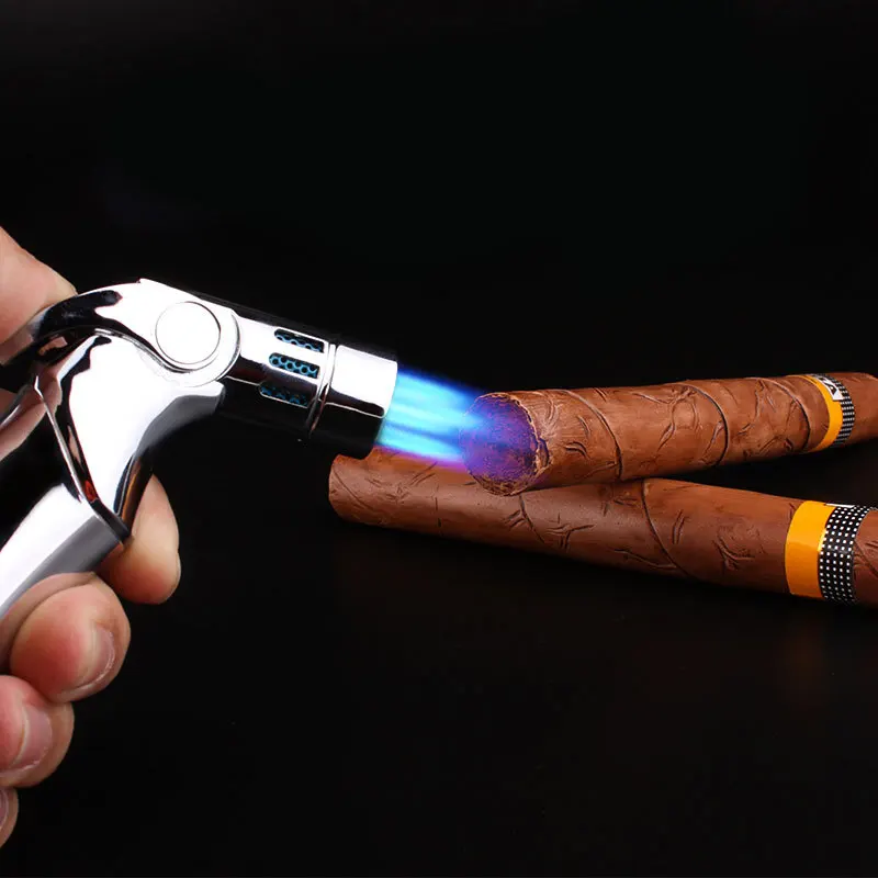 Мощная Тройная Зажигалка Cohiba Same Jobon струйная турбо зажигалка для сигар барбекю