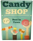 Жестяные таблички для декора, 30x40 см, металлическая пластина, Ностальгический Забавный магазин сладостей