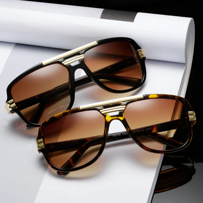 

Brand Design Fashion Men Sunglasses Vintage Male Square Sun Glasses Luxury Sunglass UV400 Shades Eyewear