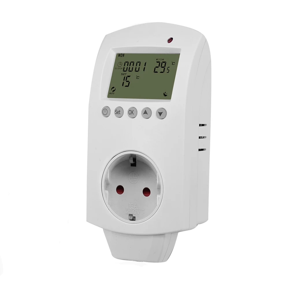 Программируемый Штепсель термостат регулятор температуры под полом контроллер