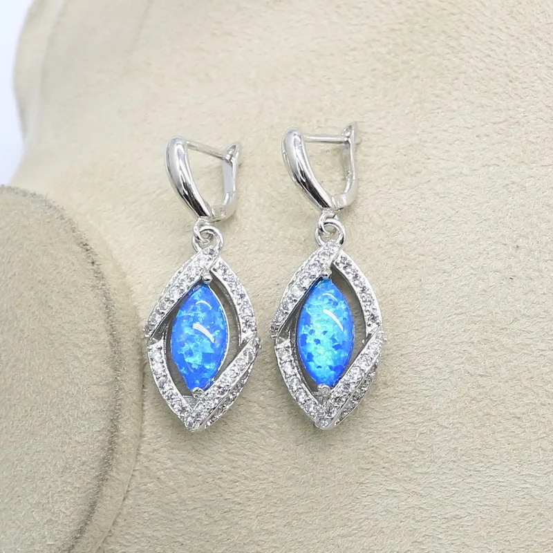 Серебряные Ювелирные наборы для женщин роскошные серьги из стерлингового