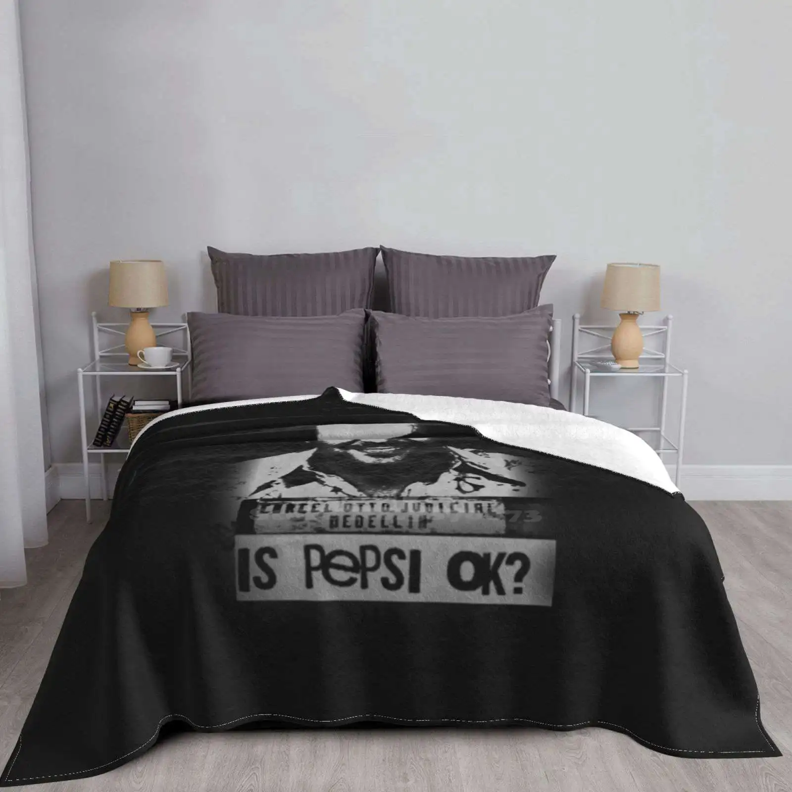 Pablo Escobar T Shirts Hot Sale Printing High Qiality Warm Flannel Blanket Uk | Дом и сад