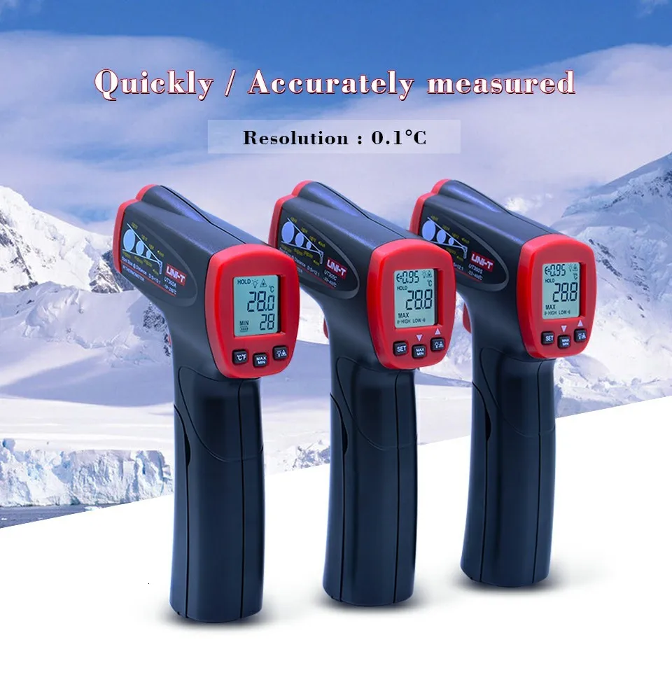 UNI-T UT300A/300C/300 S Бесконтактный лазерный Инфракрасный цифровой Инфракрасный термометр пистолет с ЖК-дисплеем измеритель температуры